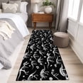 thumbnail image 4 of Runner Rugs 2x6 Ft, Halloween Dinosaur Black Non Slip Area Rugs for Kitchen Bedroom Entryway, Funny Dino Skull Boys Girls Children Washable Carpet Runner Rug Floor Mats for Bedroom Home Decor, 4 of 8