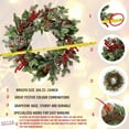 thumbnail image 5 of 24-Inch Christmas Wreath for Front Door - Artificial Holiday Wreath with Frosted Pinecones, Red Berries, Holly Leaves, and Greenery - For Indoor & Outdoor Winter Decorations, Xmas Wall Décor, 5 of 13