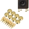 thumbnail image 6 of 16 Pairs 6 X 36mm Copper Speaker Spike Isolation Stand + Base Pad Feet Mat & 1 Set Gold-Plated Banana Plug or Connector,16 * Base Pad 16 * Foot nail 12 * Connector,Picture Color, 6 of 8