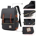 thumbnail image 4 of Mochila UGRACE Vintage para portátil de 15,6 pulgadas con puerto USB, color negro, 4 of 7