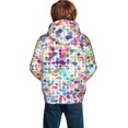 thumbnail image 6 of Kll Unisex Kids Boys Girls Hooded Pocket Pullover Hoodies-Colorful Watercolor Dots, 6 of 9