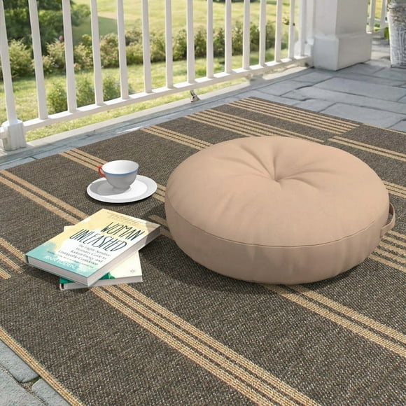 Covers & All Coussin Rond Intérieur/extérieur, Housse de Coussin 24 Pouces avec Insert