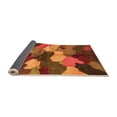 thumbnail image 2 of Ahgly Company Indoor Round Abstract Orange Modern Area Rugs, 5' Round, 2 of 4