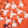 thumbnail image 4 of Sylvtty 12 Pcs Halloween Ghost Lollipop Wrappers White Cloth Ghost Candy Wrappers for Homemade Candy DIY Trick or Treat Party Decoration, 4 of 6