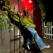 Haunted Hill Farm 4.4 ft Voice-Sensor Impaled Zombie Halloween Animatronic, HHIMPZOMB-1FLSA