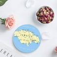 thumbnail image 4 of FMSHPON JAMAICA Map Set of 8 Round Coaster for Drinks, Absorbent Ceramic Stone Coasters Cup Mat with Cork Base for Home Kitchen Room Coffee Table Bar Decor, 4 of 6