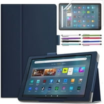 Elitegadget Case for Amazon Fire Max 11 (13th Generation, 2023 Released) - Slim Lightweight Folding Folio Stand Cover PU Leather Case   1 Screen Protector and 1 Stylus (Navy Blue)