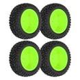thumbnail image 2 of RC Rubber Tires, Exquisite Craftsmanship 4PCS 1/10 RC Wheels  For 1/10 Flat Sports Car Green, 2 of 8