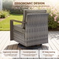 thumbnail image 5 of Giantfurnni 6 Pieces Patio Furniture Sets with Fire Pit Table,Swivel Chairs,Sofa and Ottomans,Patio Conversation Sets for Porch Deck Garden Backyard, 5 of 14