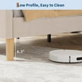 thumbnail image 5 of Twin/Full/Queen Size Velvet Princess LED Bed Frame - Adjustable Headboard & Footboard, Wooden Slats Support, No Box Spring Needed, 5 of 8