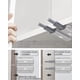 thumbnail image 4 of Imán Empujador de Puerta Puerta de Armario Amortiguador 2 Piezas Empujador de Puerta Doble Cerraduras de Empuje para Muebles Sistema de Cierre de Cajón de Armario-Aluminio, 4 of 5