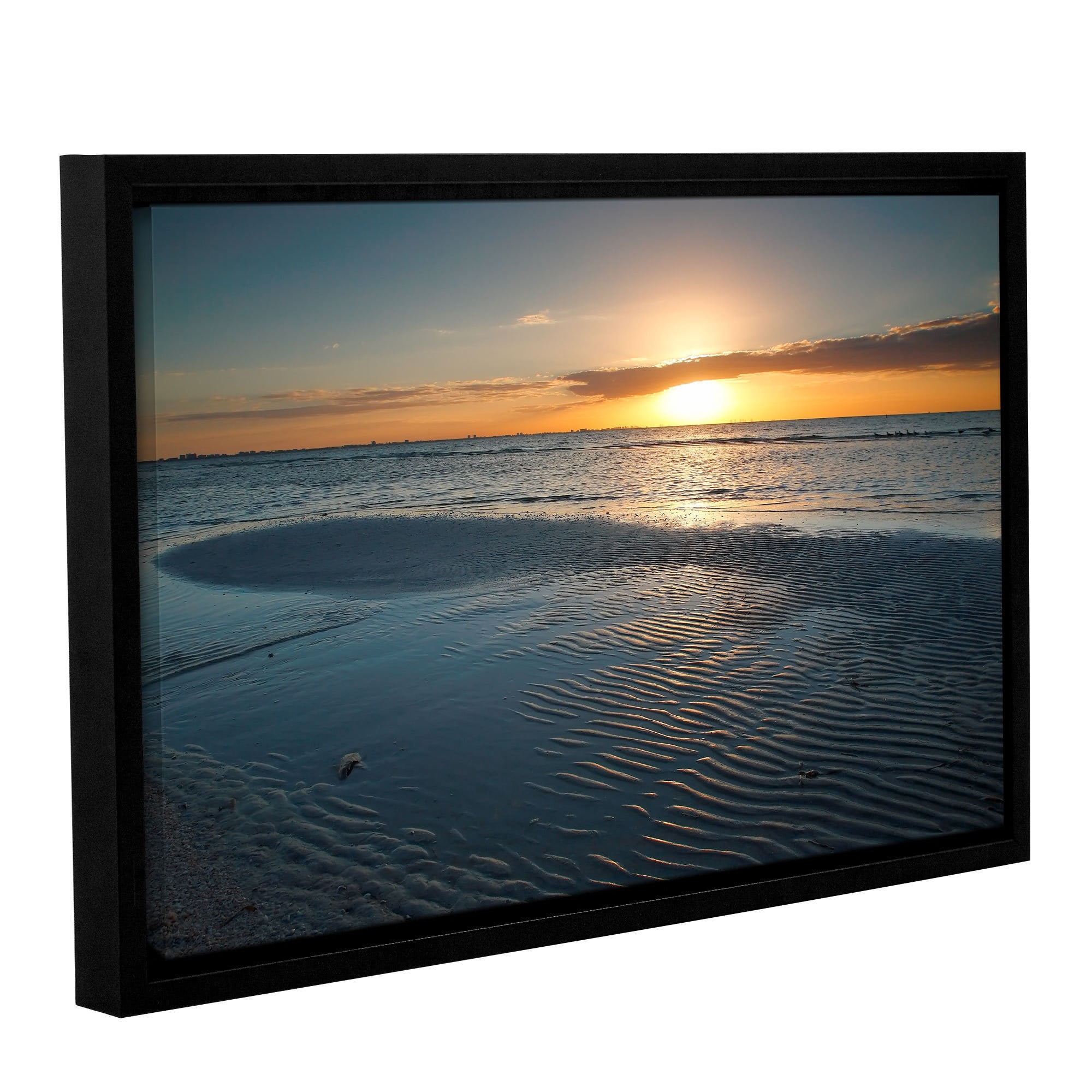 ArtWall Steve Ainsworth "Sanibel Sunrise II" Gallery-Wrapped Floater-Framed Canvas