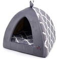 thumbnail image 3 of Pet Tent - Soft Bed for Dog and Cat by Best Pet Supplies - Gray Lattice, 16" x 16" x H:14", 3 of 4