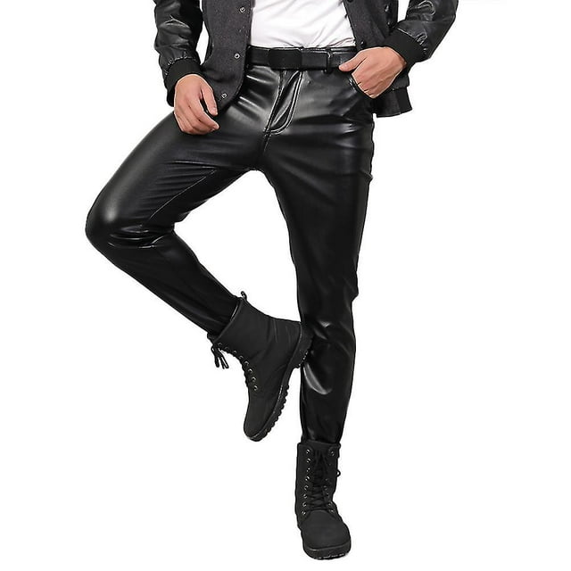 Pantalon en Similicuir Stretch pour Homme