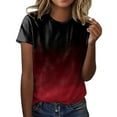 thumbnail image 1 of TSADFHJI Chandails pour Femmes en Coton Mode Décontractée pour Femmes Dégradé à Paillettes Imprimé Col Rond T-Shirt Ample, 1 of 4