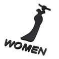 thumbnail image 2 of CUTICATE Easy Install WC Sign Toilet Door Sign Board Self Stick Signage Toilet Decor Plaque Restroom Sign for Washroom Hotel Wall Door Woman L, 2 of 8