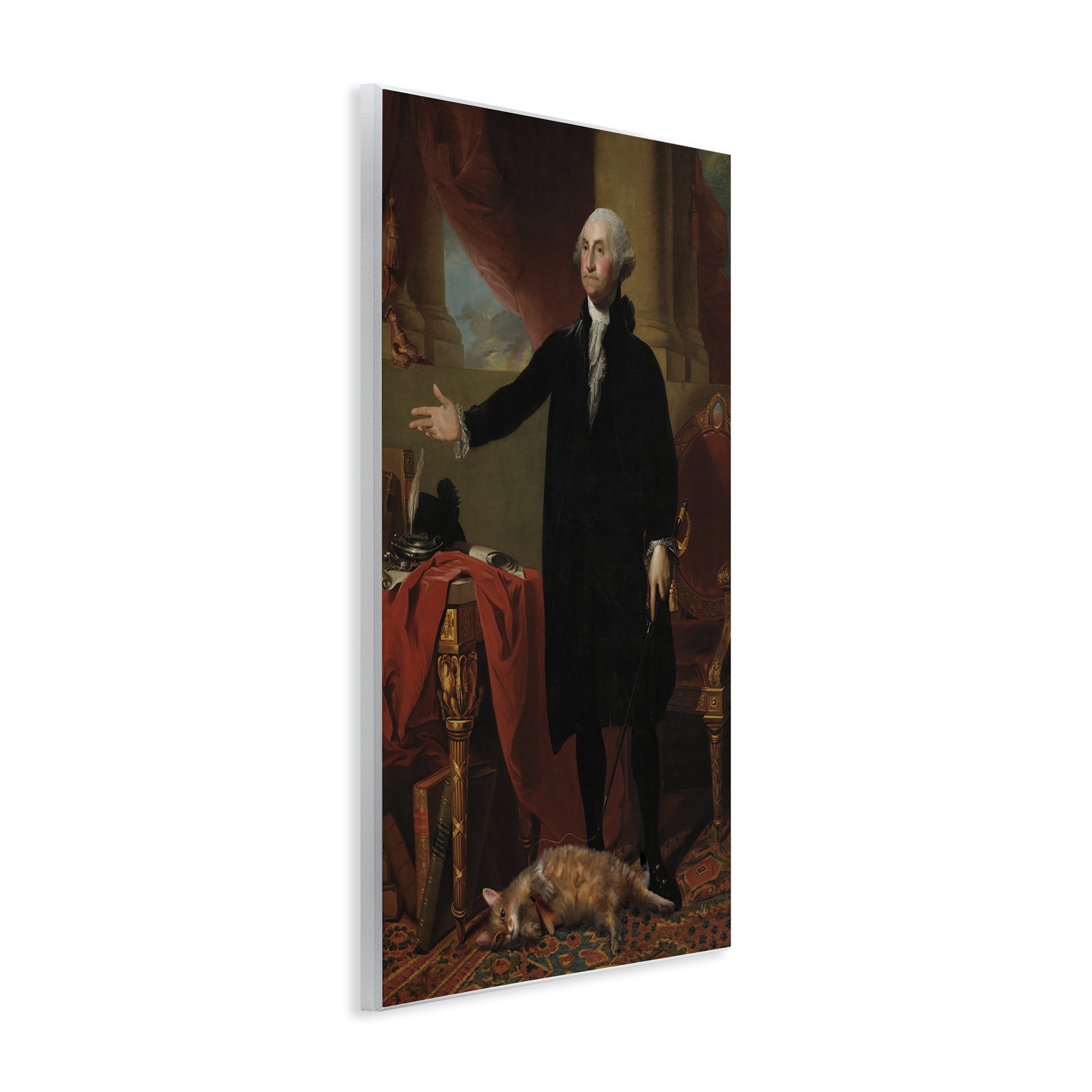 Stupell Industries Purrsuit Of Liberty Historical Cat Wall Plaque Art, design by Sarah Adams