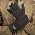 thumbnail image 2 of Unisex Fleece Lined Adjustable Warm Winter Gloves (Black 2 Pairs), 2 of 5