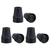 Crutch Tips, 1Inch Heavy Duty Non-Slip Rubber Cane Tips, Replacement Cane Foot Caps, Crutch Pads, 6 PCS