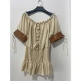 thumbnail image 3 of Atuendo aristocrático Medieval para mujer, blusa Vintage Retro Steampunk, Top de manga victoriana, camisas con hombros descubiertos, ropa femenina, 3 of 4