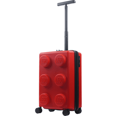 LEGO 22 Inch Rolling Luggage, Signature Trolley Expandable Hardshell Carry On Suitcase with Spinner Wheels, Red