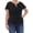 Blacks, variant on Women's Blouse Deep Large Hardware Cutout Hi-Lo L