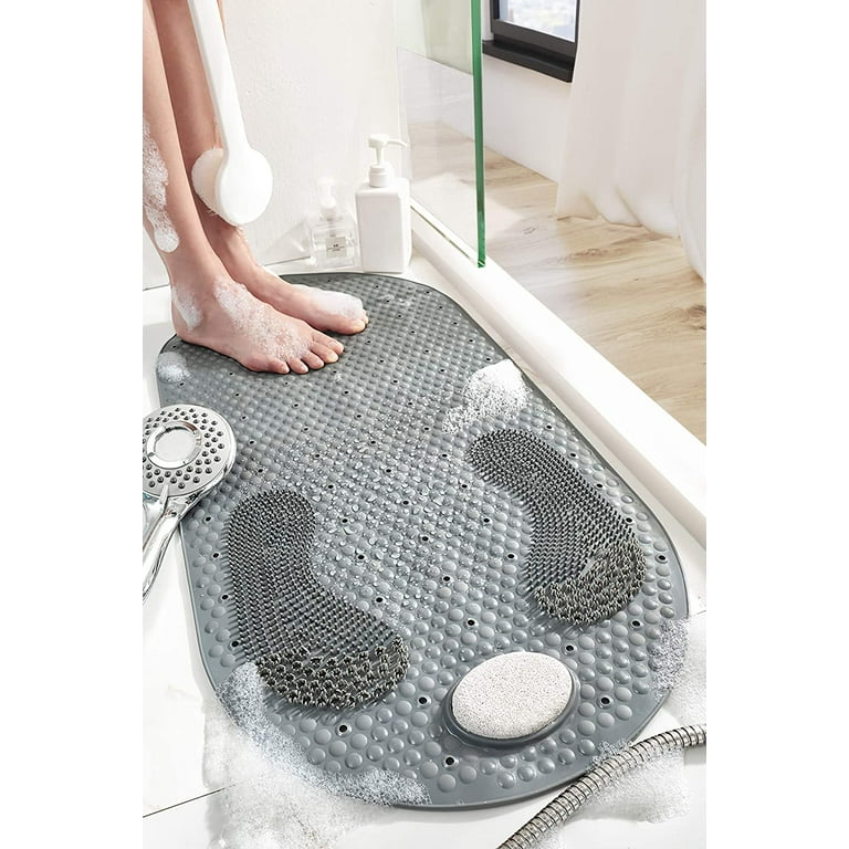 Shower Mat Non-Slip Bathtub Bath Mat Foot Mat With Removable