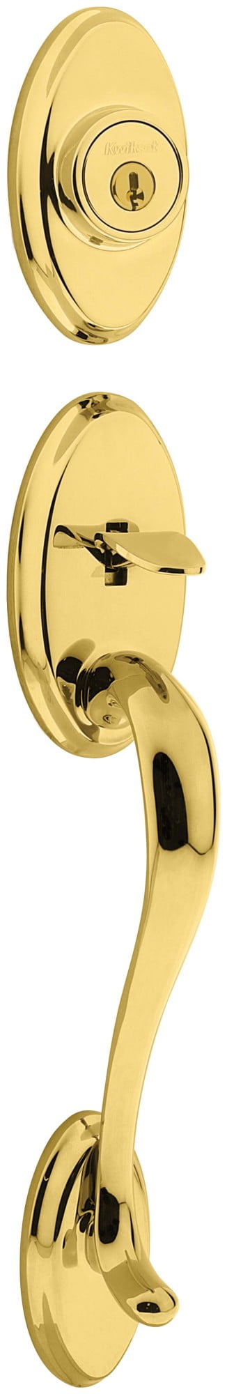 Kwikset 802SE-LIP Lifetime Polished Brass Signature Series Shelburne Dummy  Handleset