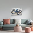 thumbnail image 2 of ZHONGYUTONG Abstract Octopus Canvas Wall Art Sea Animal Pictures Wall Decor Ocean Octopus Painting for Living Room Bathroom Decor Framed (12.00" x 18.00"), 2 of 5