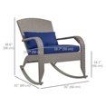 thumbnail image 3 of Outsunny Outdoor Wicker Adirondack Rocking Chair with Seat Cushion Pillow, 3 of 10