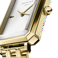 Rosefield Octagon XS White Sunray Steel Gold