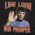 thumbnail image 2 of Trevco CBS114-AT-8 St Original & Live Long & Prosper Short Sleeve Adult Cotton 18-1 T-Shirt, Black - 5X, 2 of 7