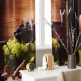 thumbnail image 2 of Wine Kitchen Curtains 63 Inch Length Farmhouse Window Curtains Over Sink Set of 2, Vintage Curtain for Bedroom Living Room, Rustic Retro Kitchen Decor 42x63 Inch, 2 of 6