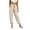 Khaki(Womens Pants), variant on GUACER Jogger Pants for Women Striped Cotton Linen Drawstring Elastic Waist with Pockets Loose Casual Beach Pants