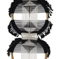 thumbnail image 4 of CosmoLiving by Cosmopolitan Black Cotton Fabric Macrame Handmade Intricately Weaved Home Wall Decor with Fringe Tassels, 13" x 1" x 67", 4 of 8
