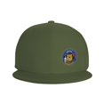thumbnail image 3 of DouZhe Flat Brim Cap Snapback Hat, Wisconsin State Emblem Prints Adjustable Green Adult Baseball Cap, 3 of 6