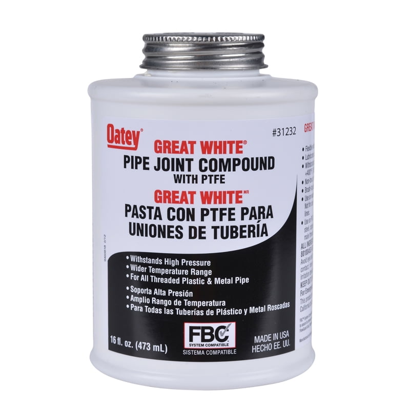 Oatey 4 fl. oz. Great White® Pipe Joint Compound w/PTFE