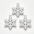 thumbnail image 1 of Alloy Pendants Cadmium Free & Lead Free with Enamel Christmas Snowflake Platinum White 25x19x1.5mm Hole: 2mm, 1 of 2