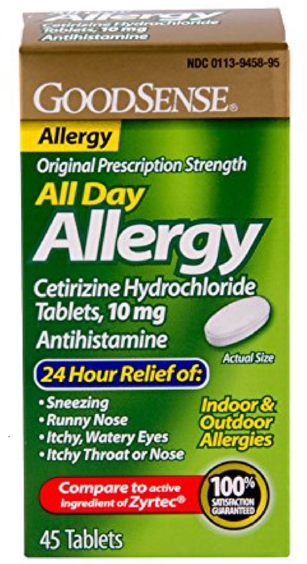 All Day Allergy Cetirizine Hydrochloride Tablets 10 mg 4 45 Each