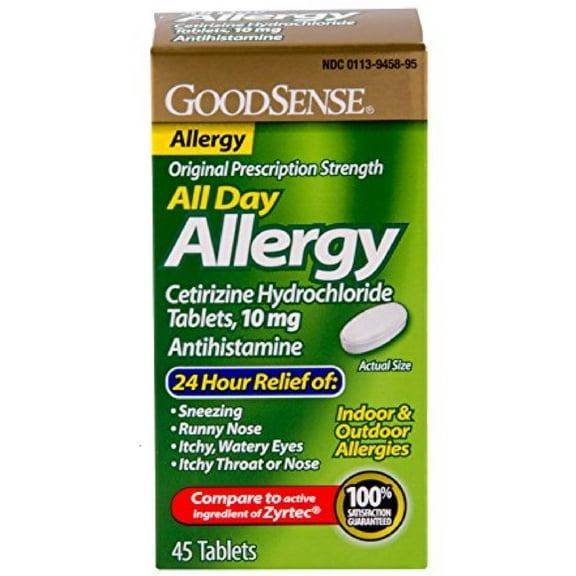 All Day Allergy Cetirizine Hydrochloride Tablets 10 mg 4 45 Each