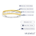 thumbnail image 4 of Vir Jewels 3/4 CTTW Princess Diamond Wedding Band for Women in 14K White Yellow Gold Milgrain, 4 of 8