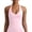 Pink, variant on Women's Seamless Yoga Tank Top with Front Panel and Push-Up Padding for Fitness Pilates and Workouts
