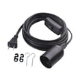 thumbnail image 4 of Cable de extensión para lámpara colgante, para bombilla de 60 W con base E26, accesorios de iluminación para granja, garaje, enchufe estadounidense. Cable de 18 m, 4 of 8