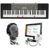 Casio LK165 Lighted-Key Premium Keyboard Pack with eMedia Instructional Software, Headphones, Power Supply, and USB cable