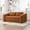 Orange, variant on 71" Raindrop-Chenille Sleeper Loveseat Couch, Pull-Out Couch Bed with Round-Edge Armrest, Convertible Loveseat Sofa Bed with Waterproof Bottom for Living Rooms, Dorms, Orange