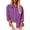 Purple, variant on Fall Linen Cotton Button Shirts for Women 2024 Casual Long Sleeve Solid Color Shirts Loose Work Tops with Pockets