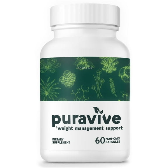 Puravive - Appetite Suppression and Weight Management Support Natural Blend Dietary Supplement - 60 Capsules