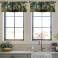 thumbnail image 3 of LALILO Kitchen Curtain Valance Sweden July Modern Sweden House Rod Pocket Window Curtain 52"x 18" Set of 2, 3 of 5
