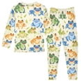 thumbnail image 2 of Dailycode Cotton Pajama Set Snug Fit Long Sleeve Top and Pants for 18M-8Y Cartoon Animals Frogs, 2 of 7
