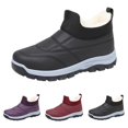 thumbnail image 2 of LIJCC Snow Boots for Women Winter Warm Plush Lined Waterproof Soft Sole Non Slip Orthopedic Outdoor Shoes Round Toe Fully Fur Lined Outdoor Sneakers Slip on Insulated Ankle Boots, 2 of 5